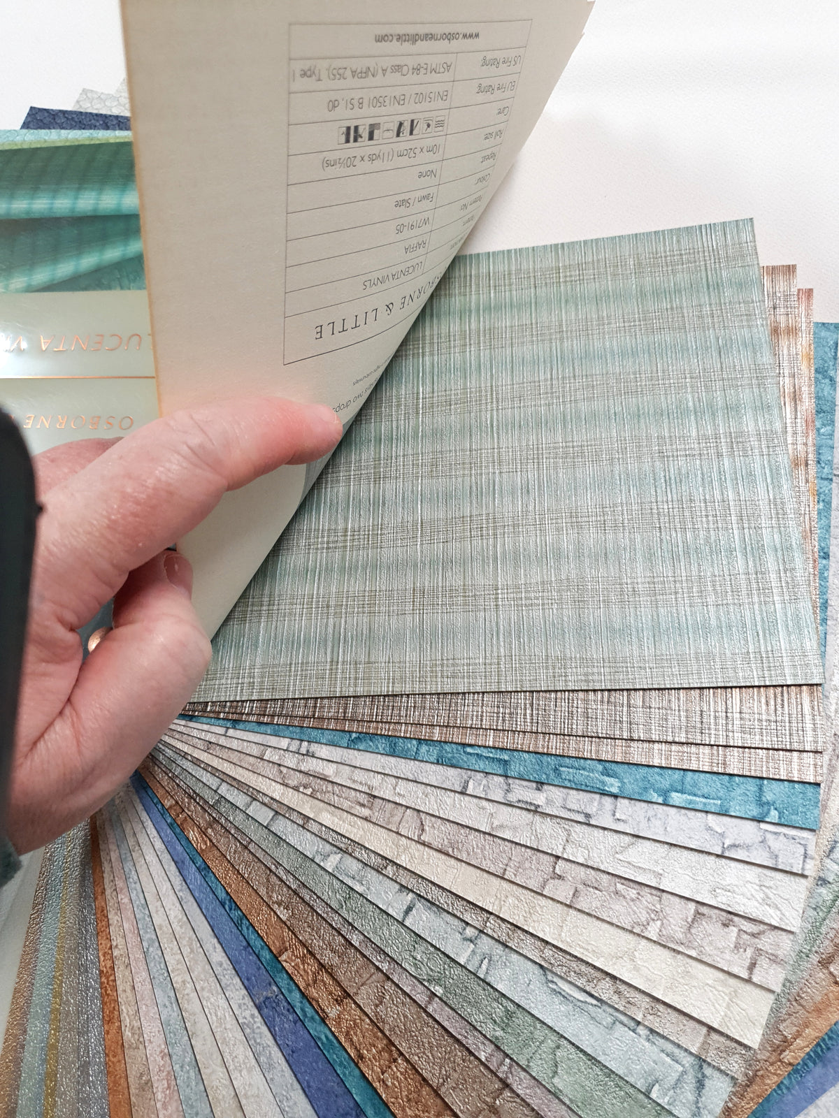 Osborne & Little Lucenta Vinyl Wallpaper Sample Sheets - KE