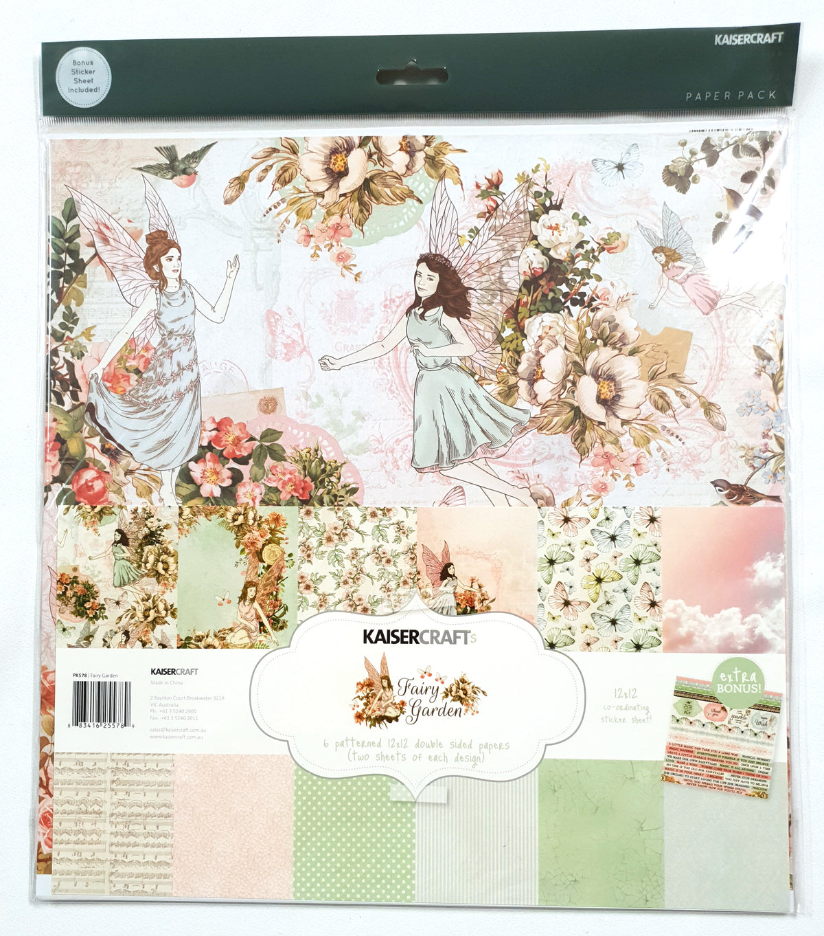 Kaisercraft 12 x 12 Papers Pack - Fairy Garden