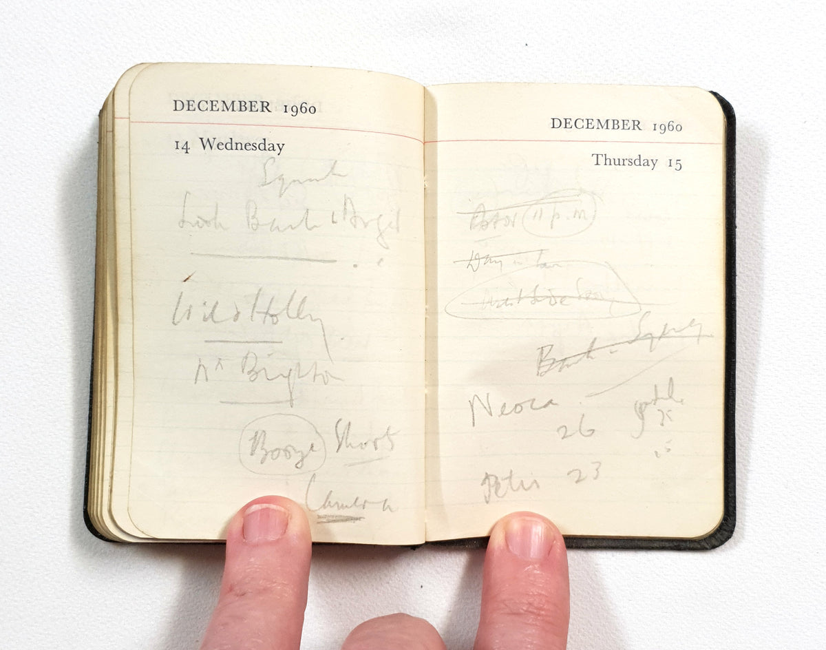 1960 Handwritten Pocket Diary - LS