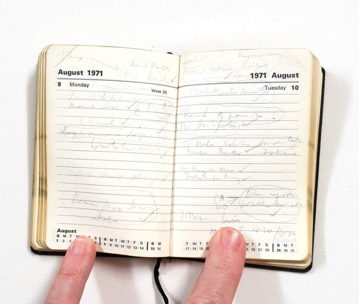 1971 Handwritten Pocket Diary - LM
