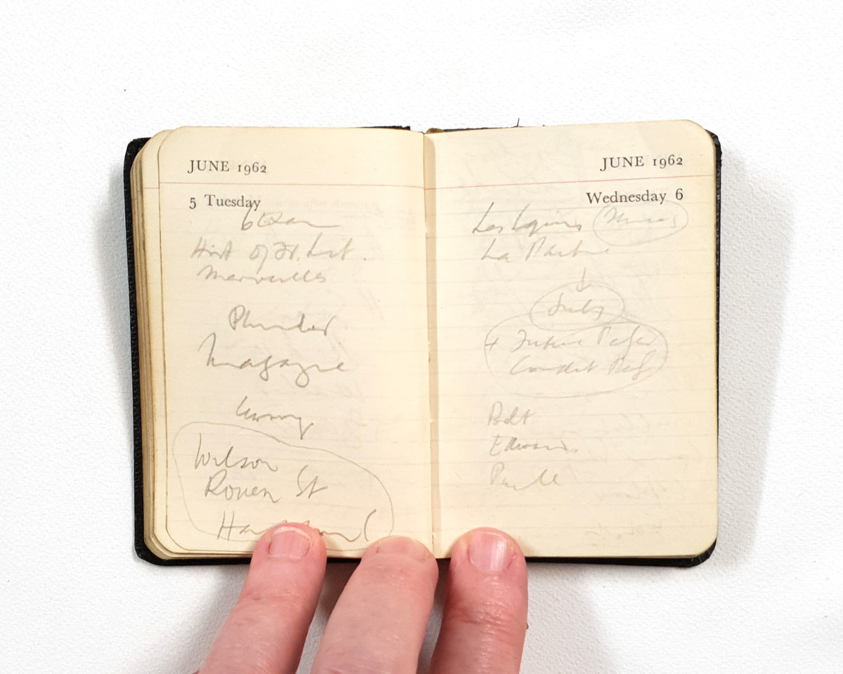 1962 Handwritten Pocket Diary - LO