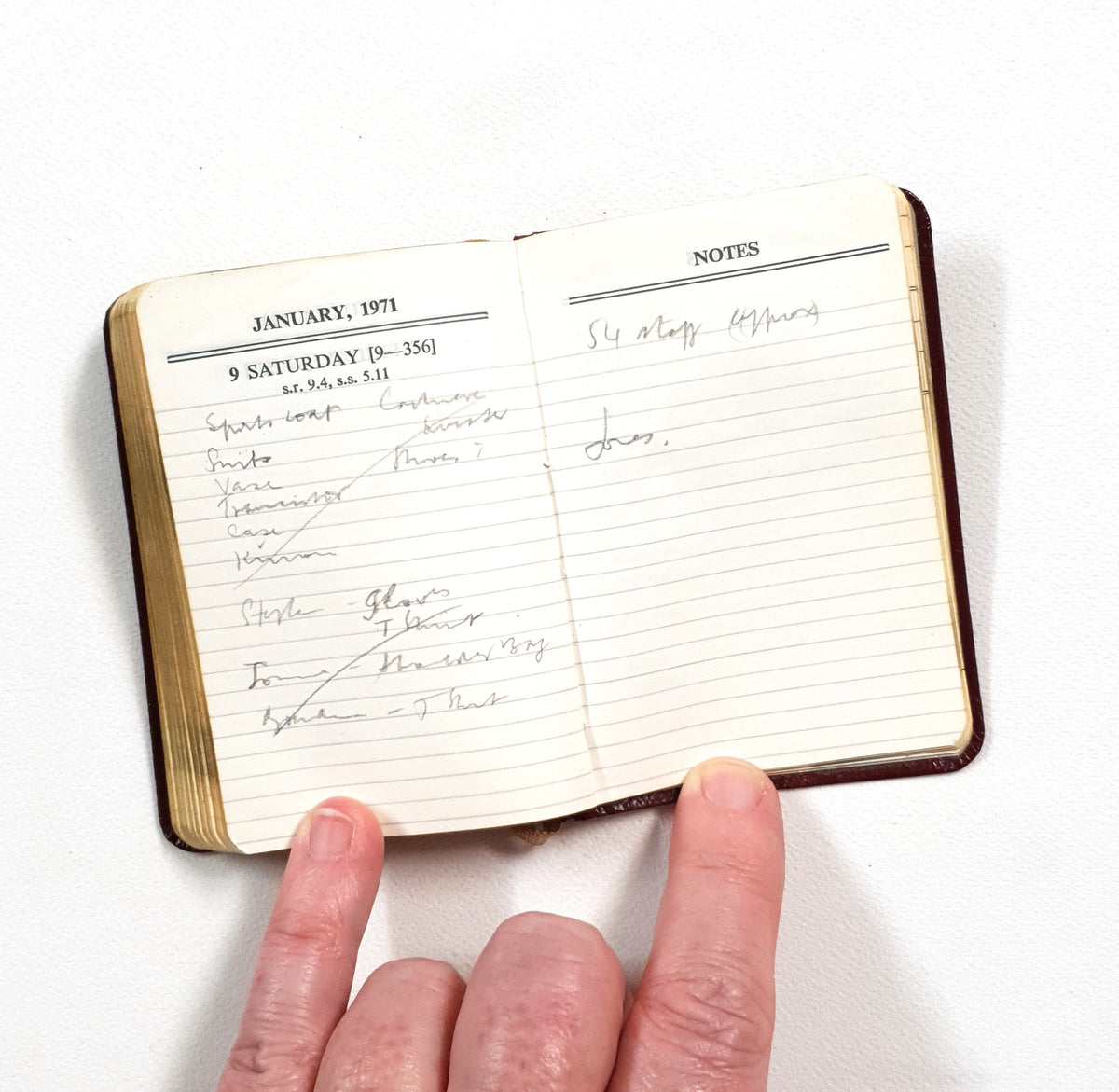 1970 Handwritten Pocket Diary - LP