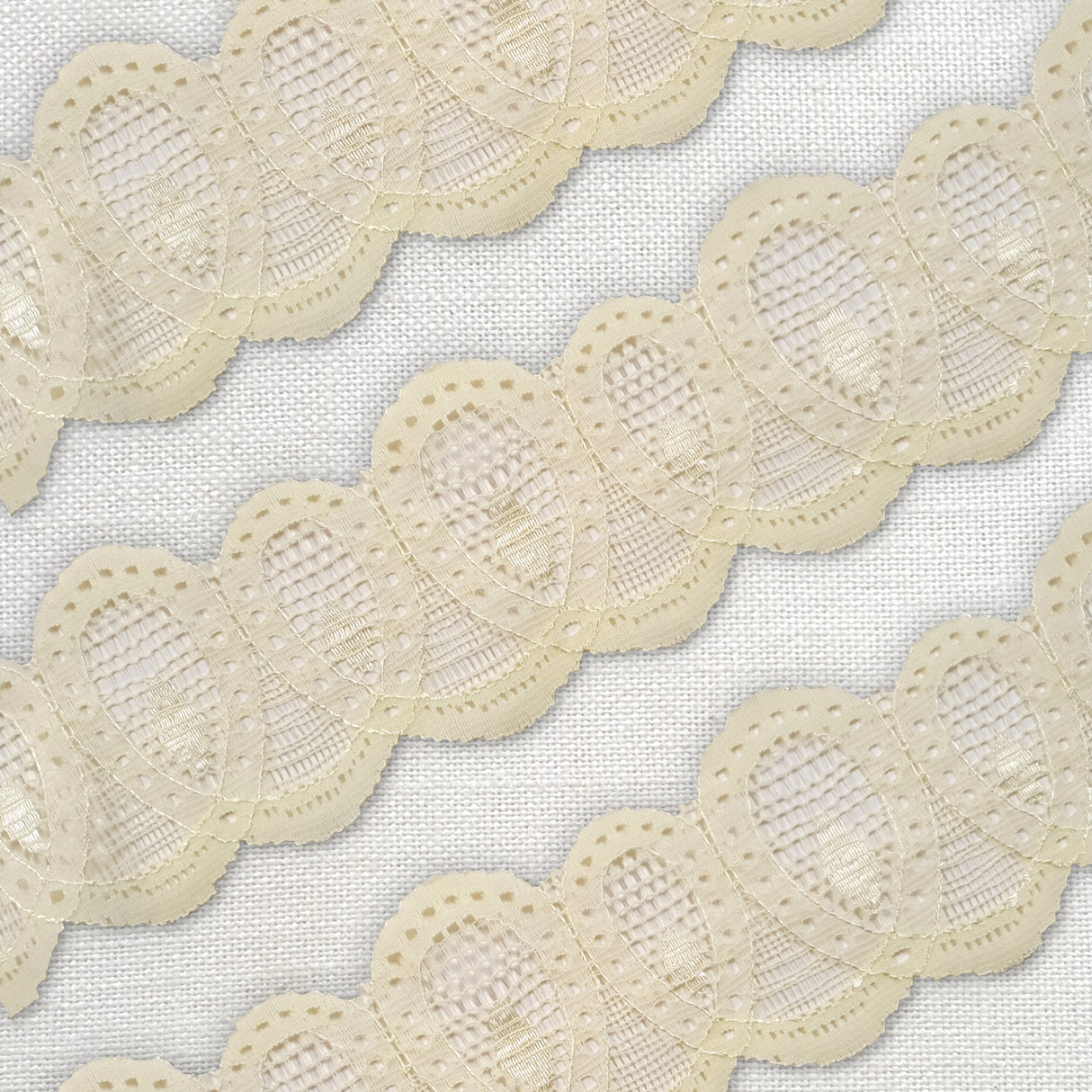 Lace Trim Pack - 7211 - Light Yellow - 2 Meter Pack