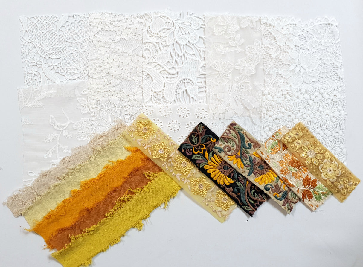 Lace & Trim Snippets Pack - Yellows