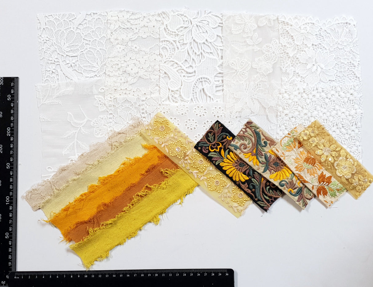 Lace & Trim Snippets Pack - Yellows