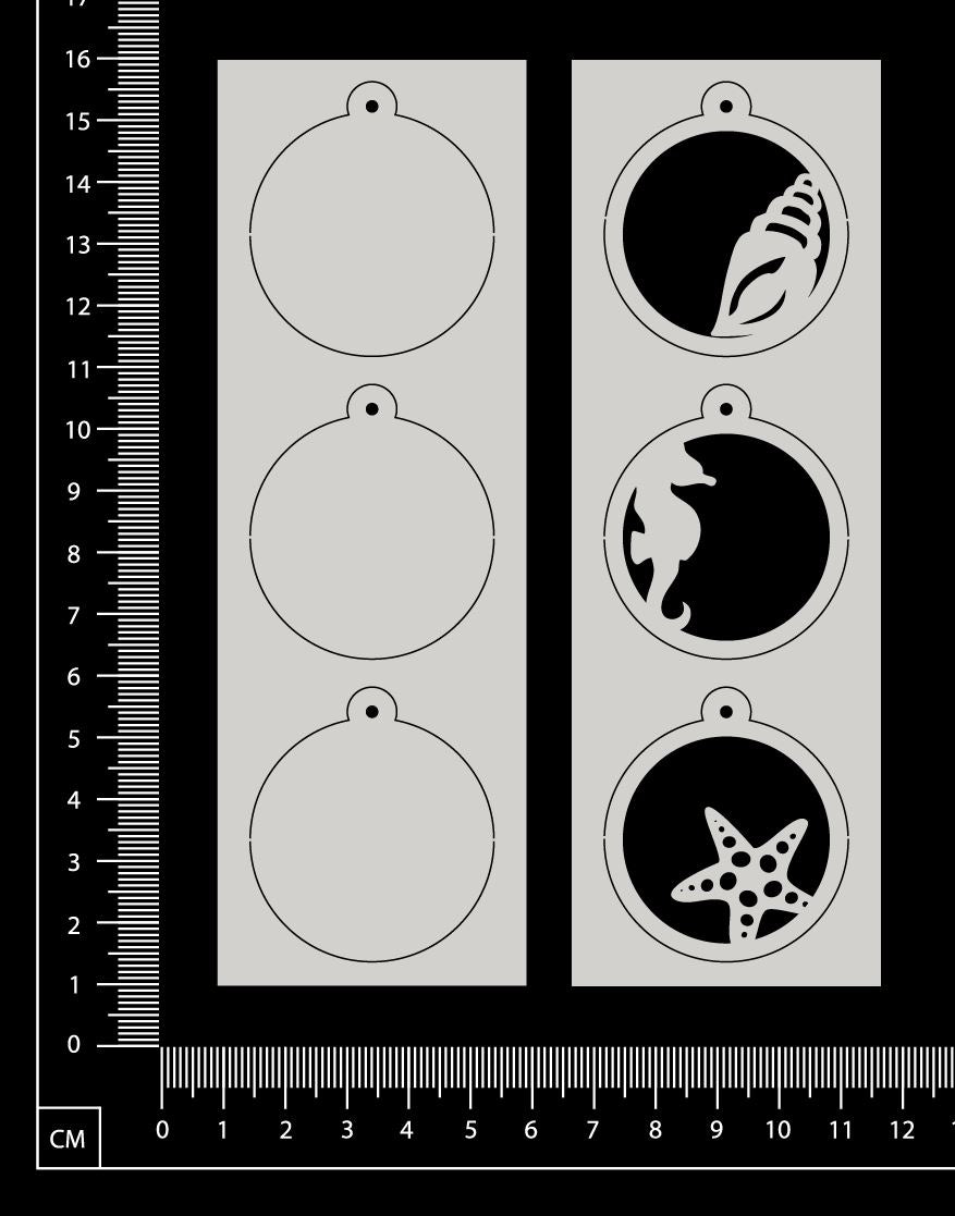 Layered Charms Set - AB - White Chipboard