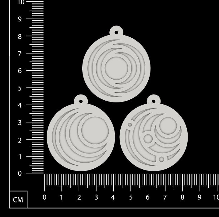 Layered Charms Set - AE-D - White Chipboard