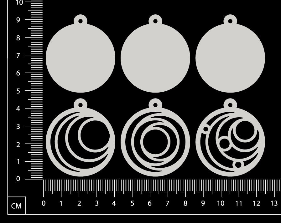 Layered Charms Set - AE-D - White Chipboard