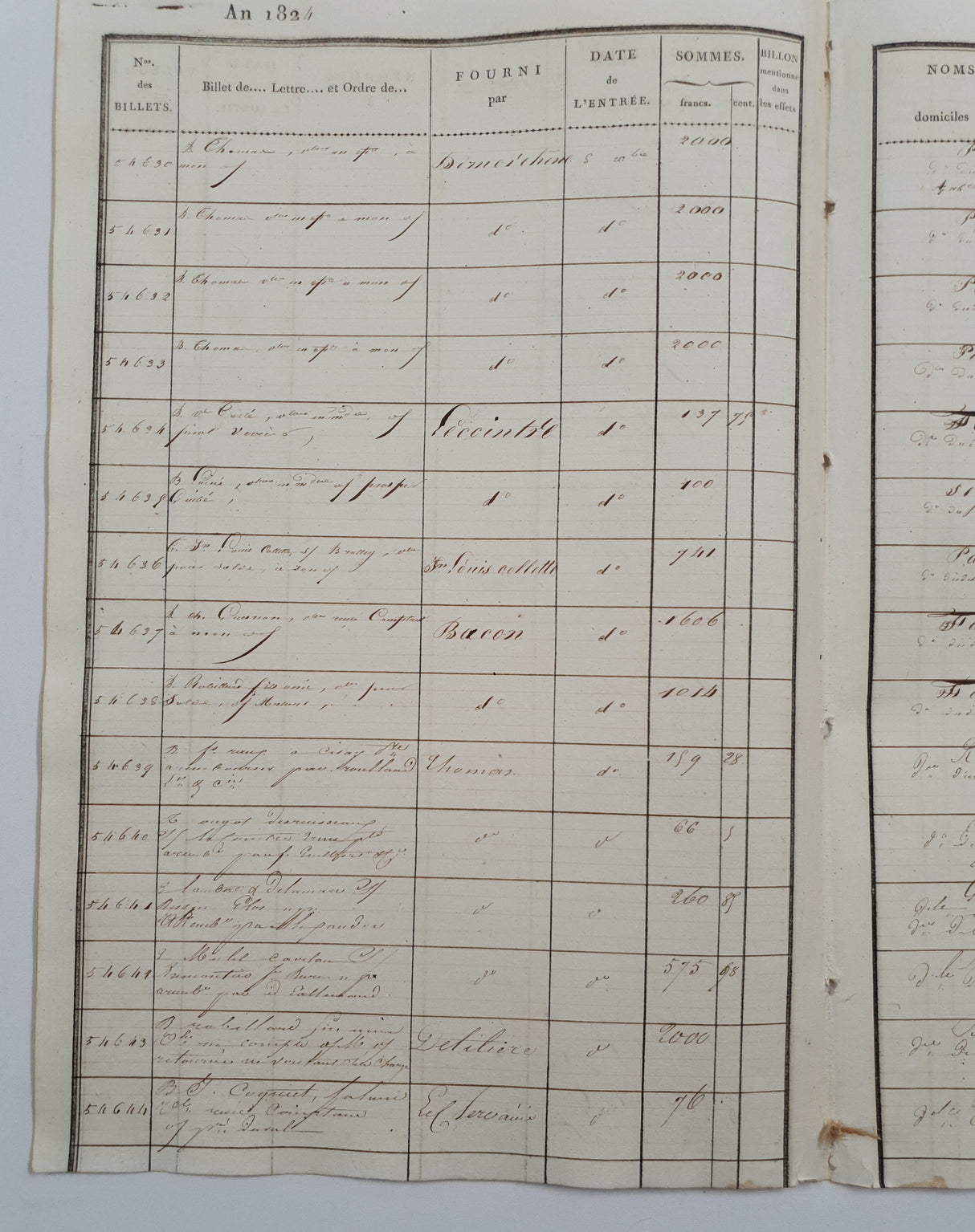 Authentic Vintage French Ledger Folio (V) - Single