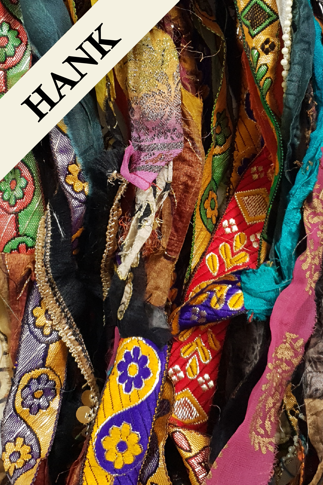 Reclaimed Sari Ribbon Hank - Unique - ME