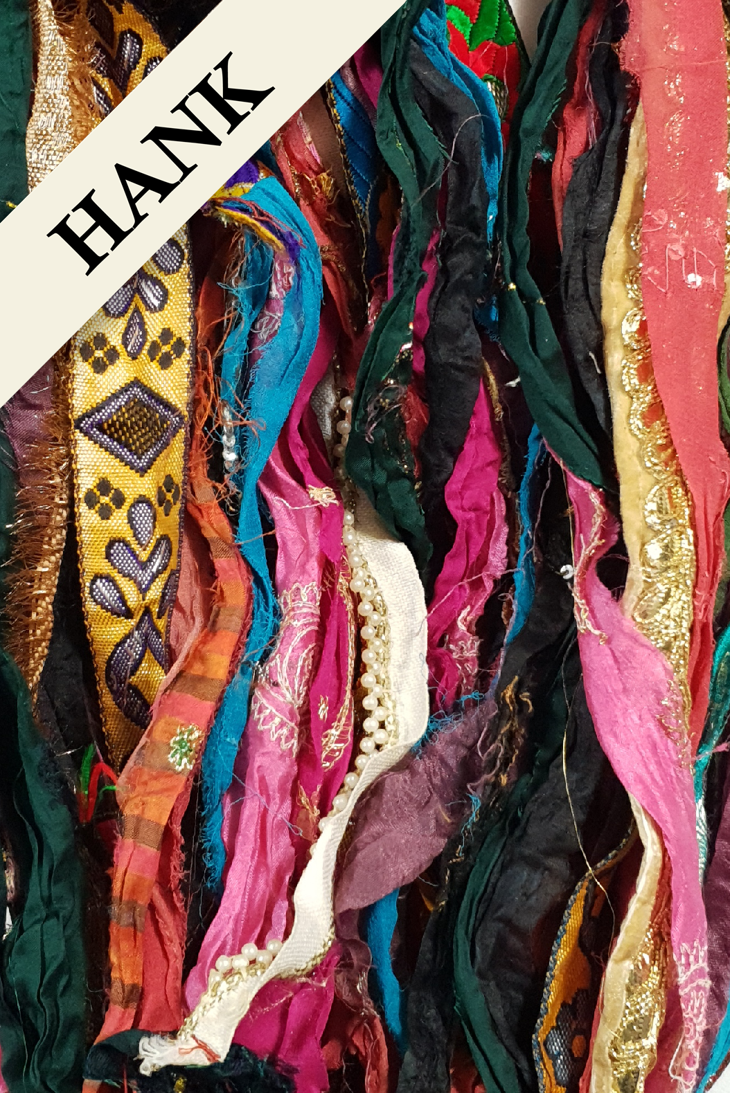 Reclaimed Sari Ribbon Hank - Unique - MF