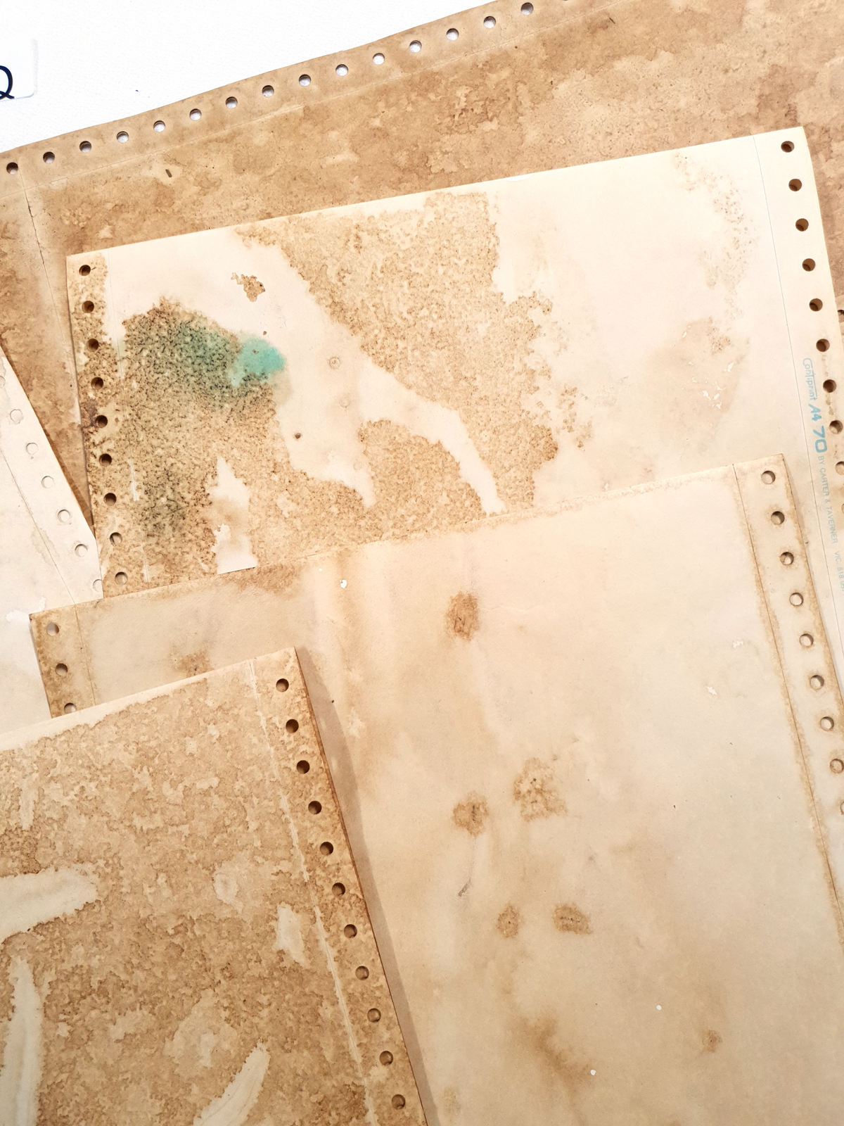 Hand Dyed Vintage Continuous Computer Paper – 10 Piece Pack - MQ