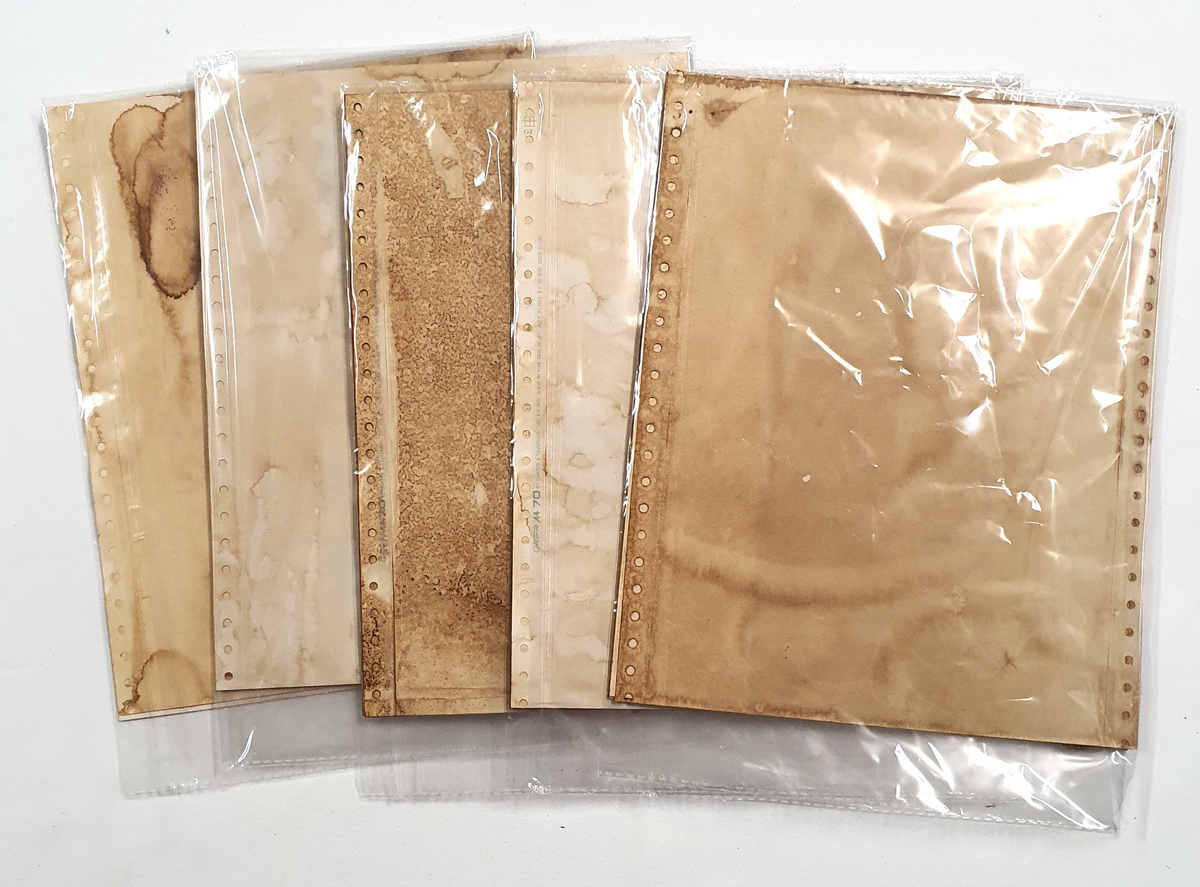 Hand Dyed Vintage Continuous Computer Paper – 10 Piece Pack - MQ