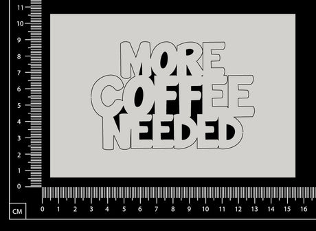 More Coffee Needed - White Chipboard