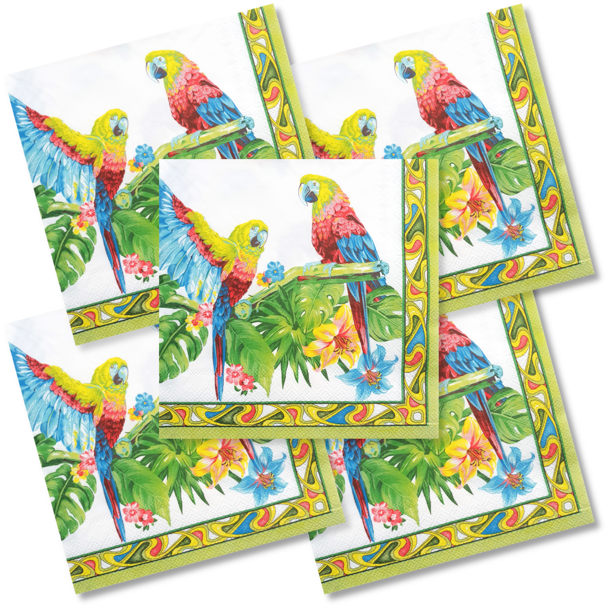Decoupage Napkin - (DN-8933) - Birds - Set of 5