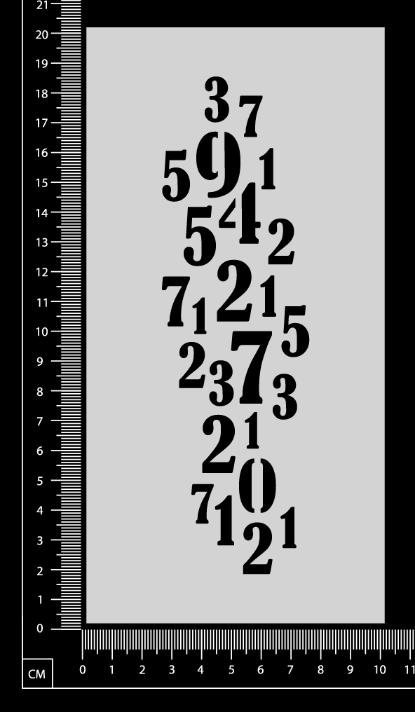 Number Collage - Stencil - 100mm x 200mm