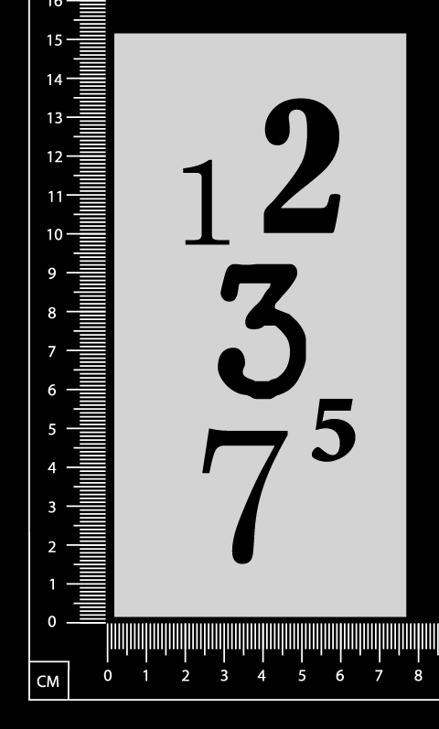 Number Jumble - Stencil - 75mm x 150mm