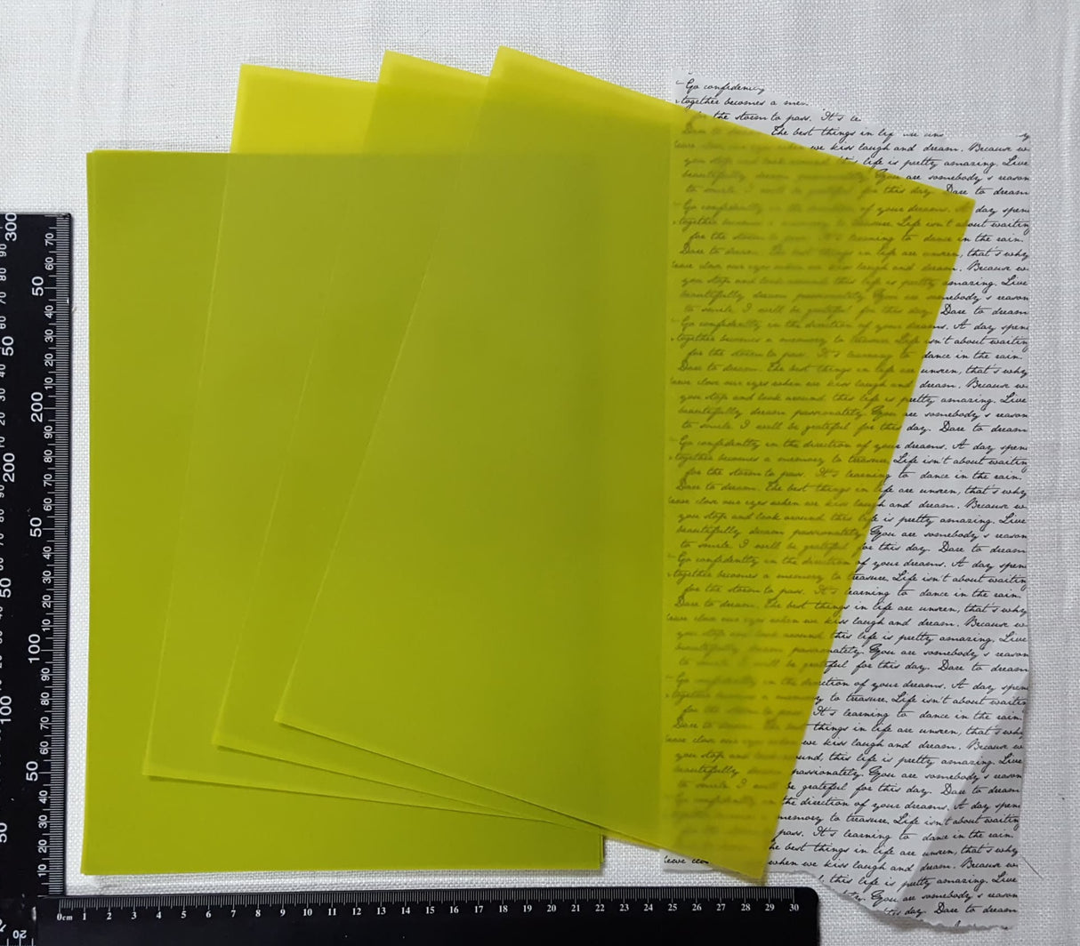 Vellum - Set of 5 - Olive Green