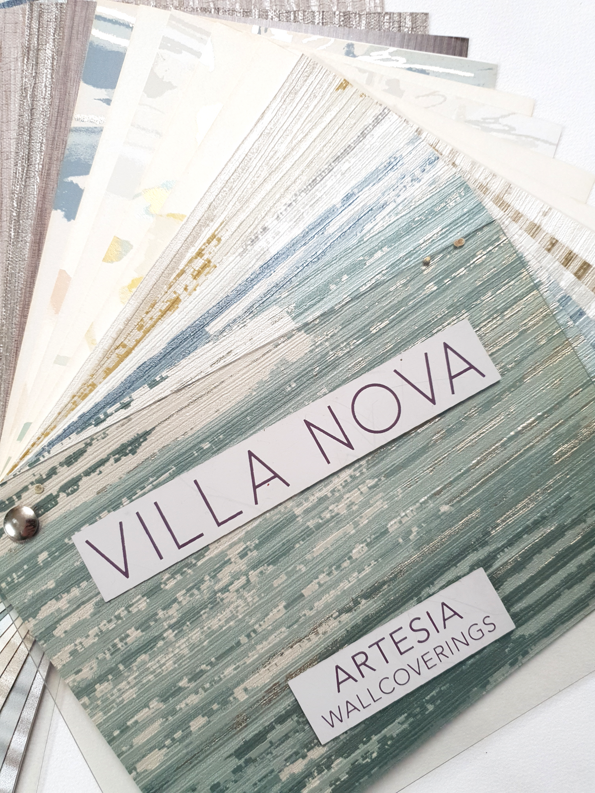 Villa Nova Artesia Wallcoverings - Wallpaper Sample Swatch Book - PD