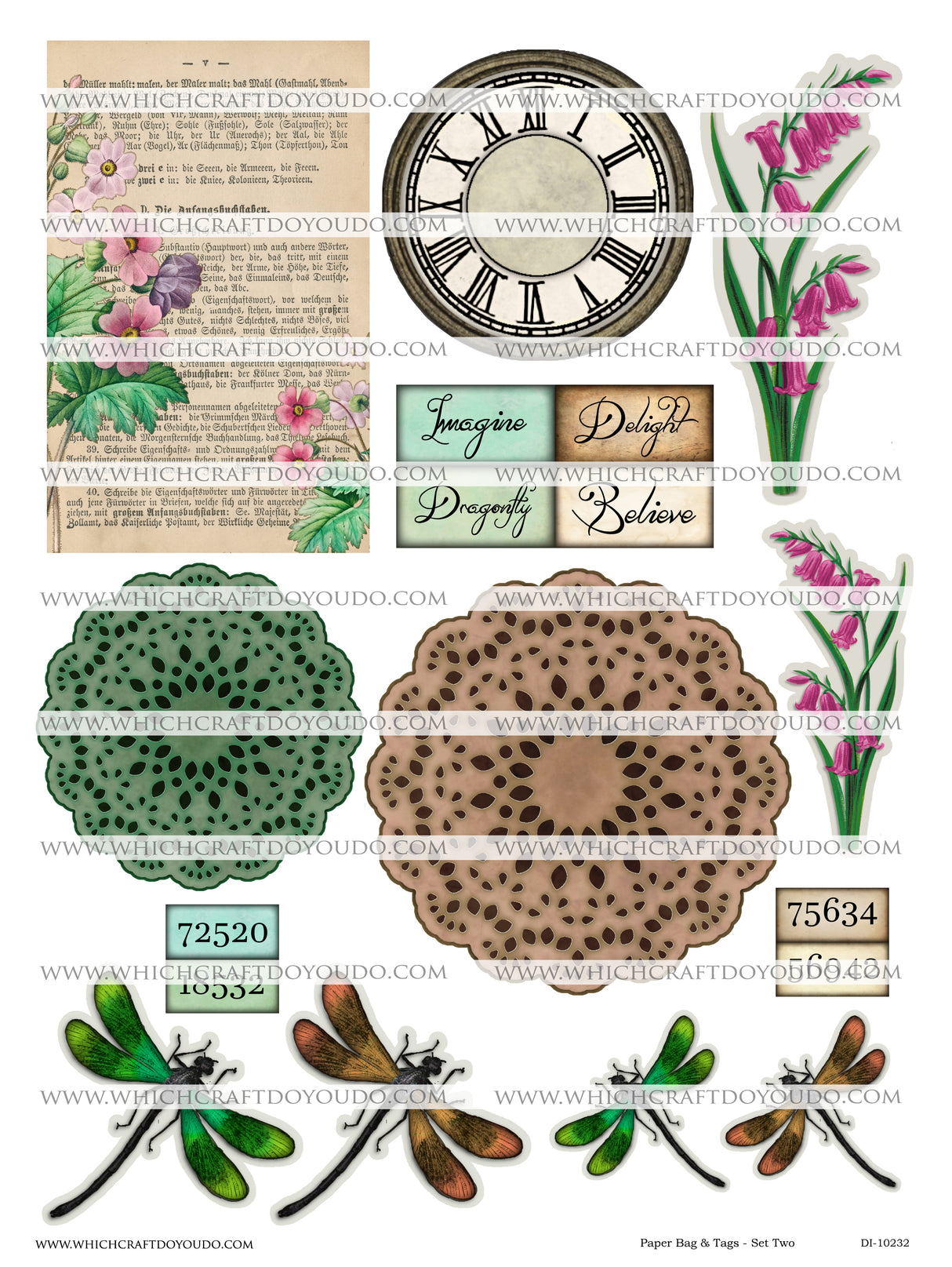 FREEBIE - Paper Bag & Tags - Set Two - DI-10232 - Digital Download