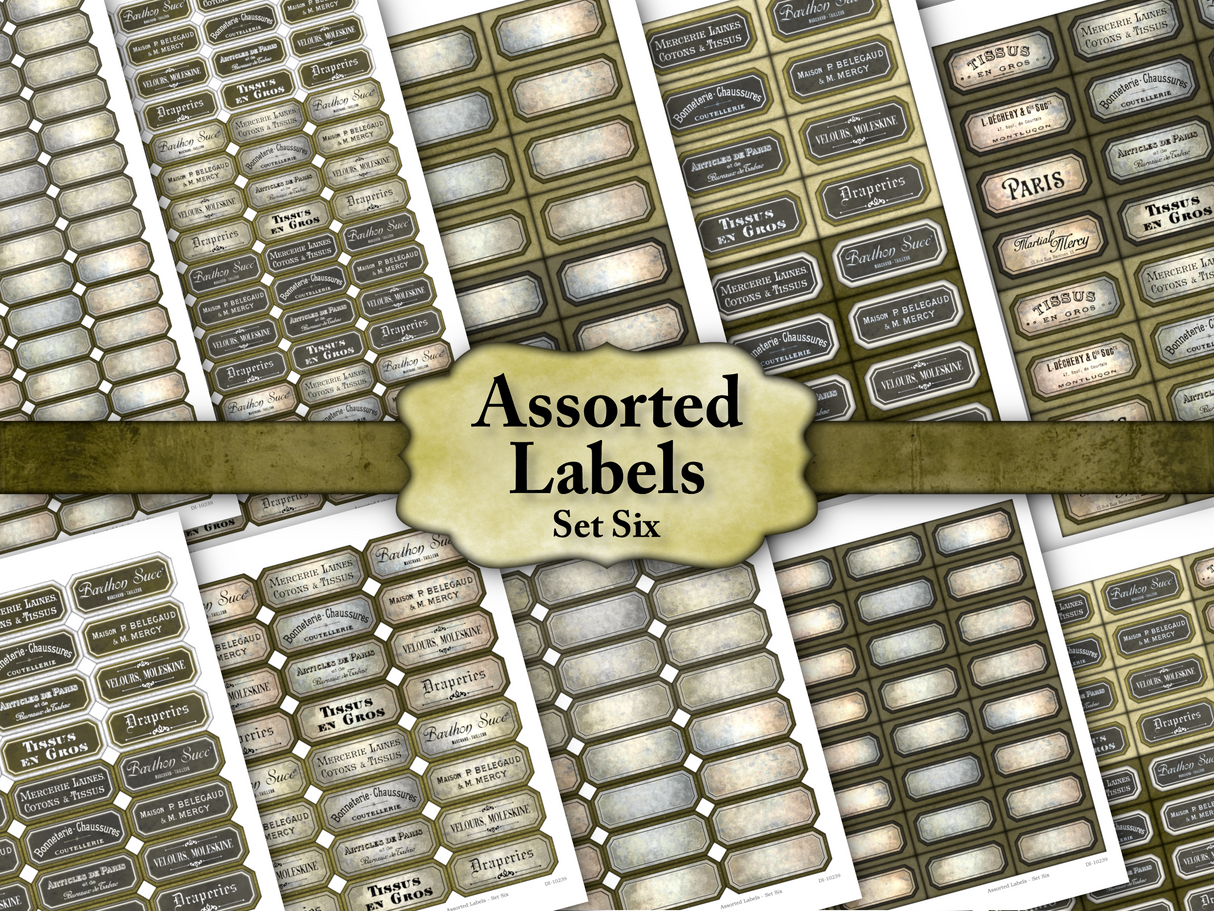 Assorted Labels - Set Six - DI-10239 - Digital Download