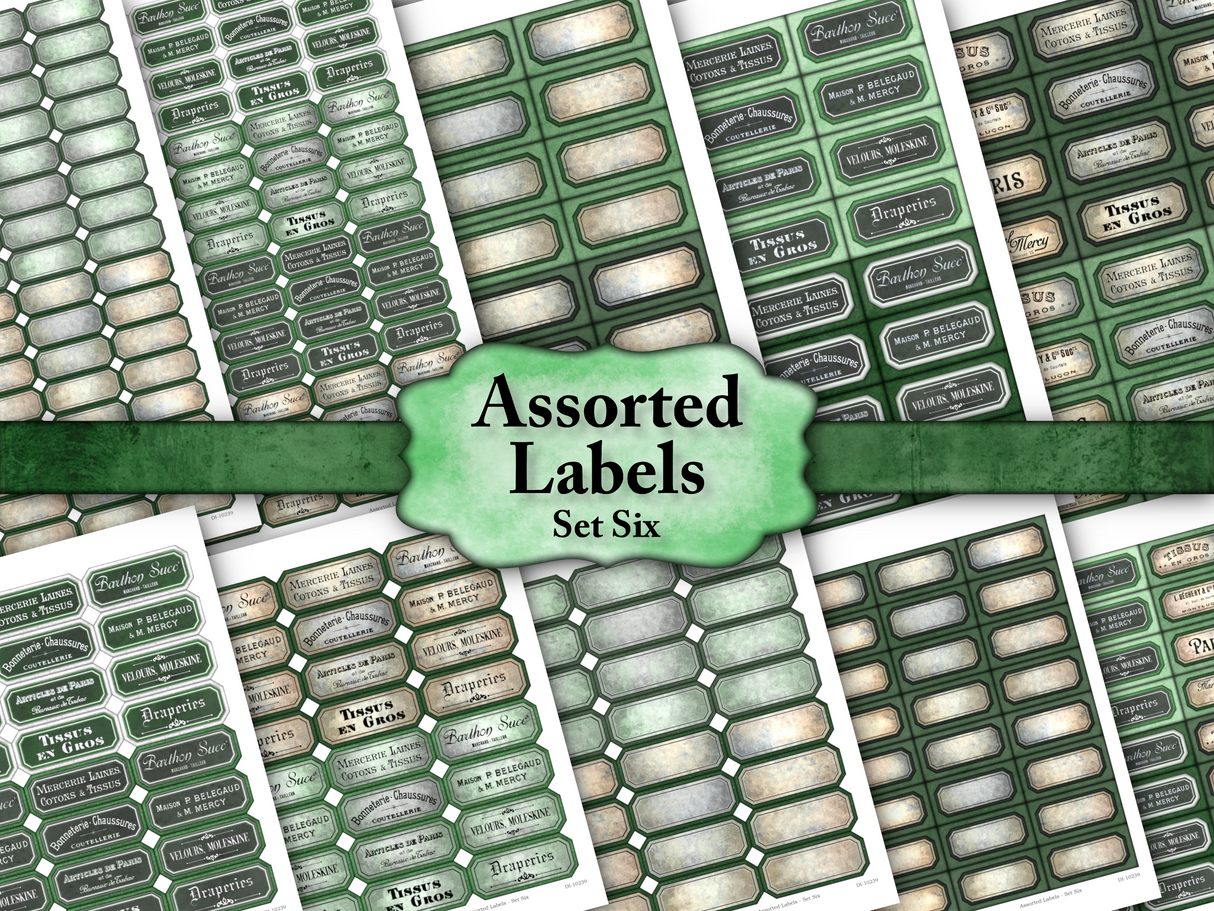 Assorted Labels - Set Six - DI-10239 - Digital Download