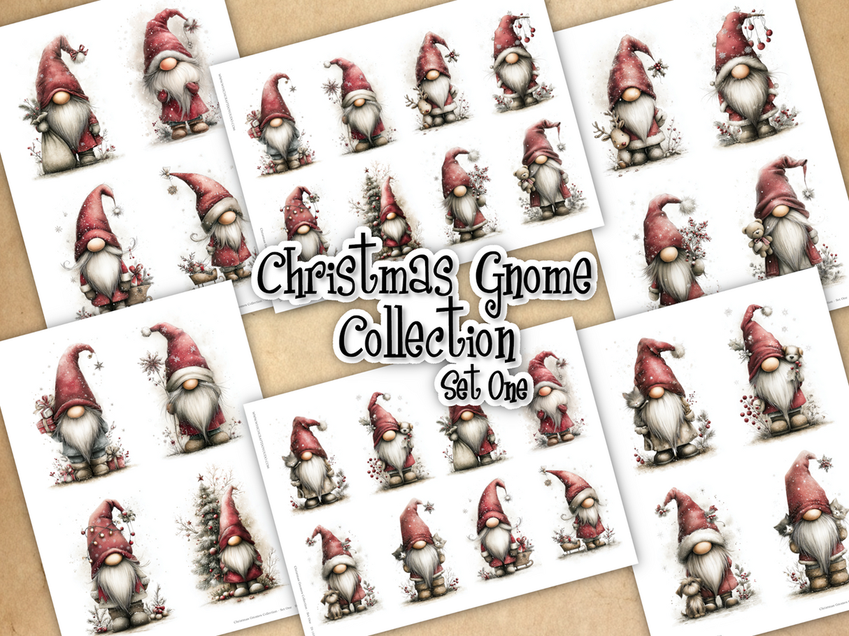 Christmas Gnome Collection - Set One - DI-10315 - Digital Download