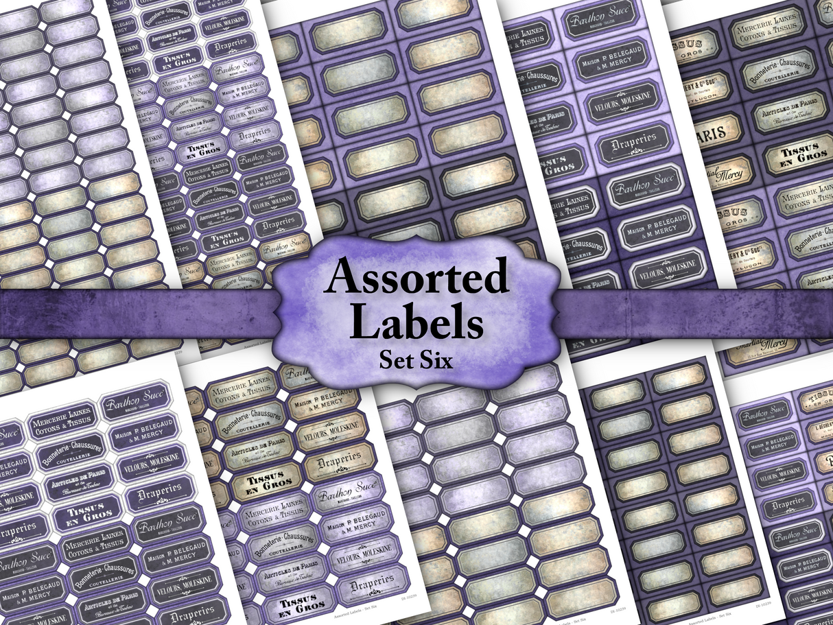 Assorted Labels - Set Six - DI-10239 - Digital Download