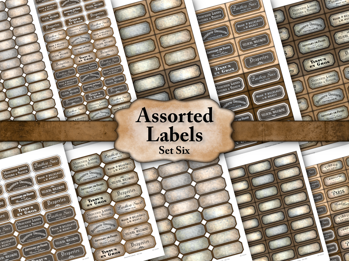 Assorted Labels - Set Six - DI-10239 - Digital Download