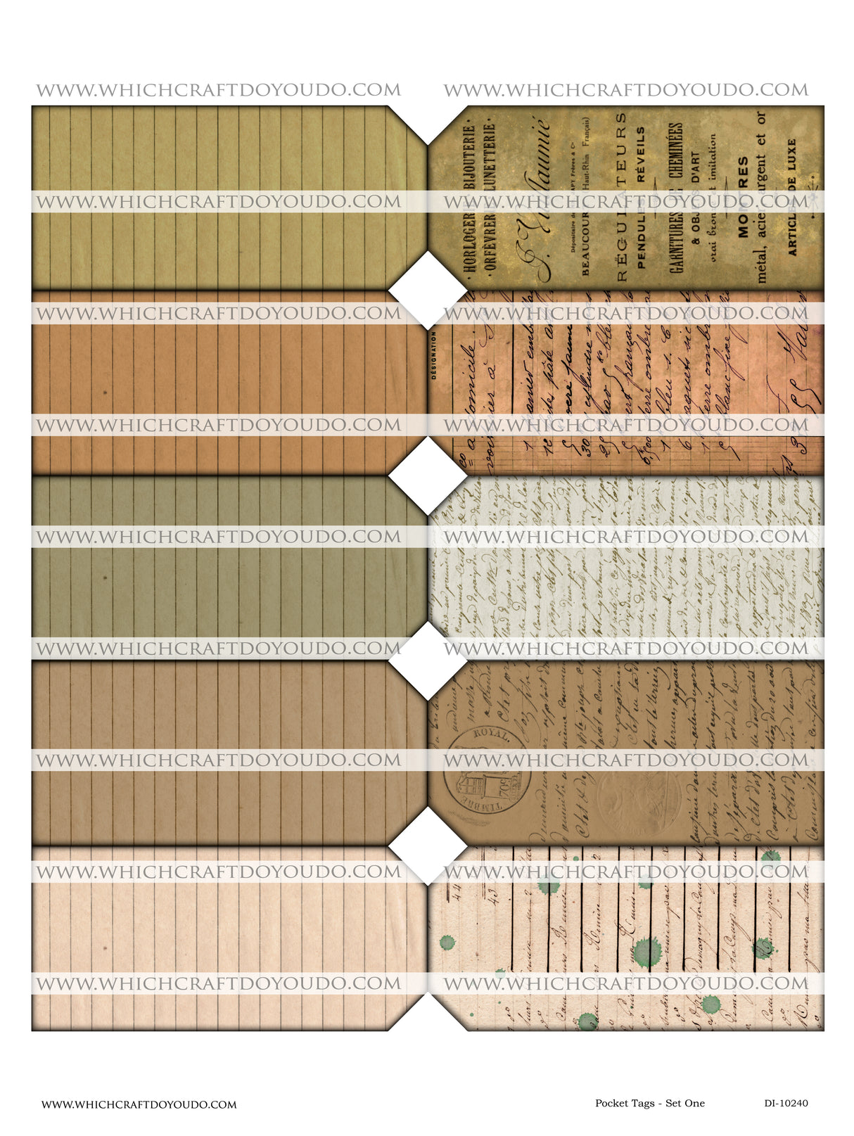 Pocket Tags - Set One - DI-10240 - Digital Download