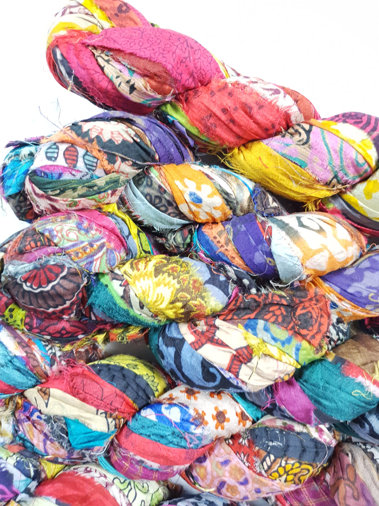Reclaimed Sari Silk Ribbon - Printed Ribbons - Picked at Random