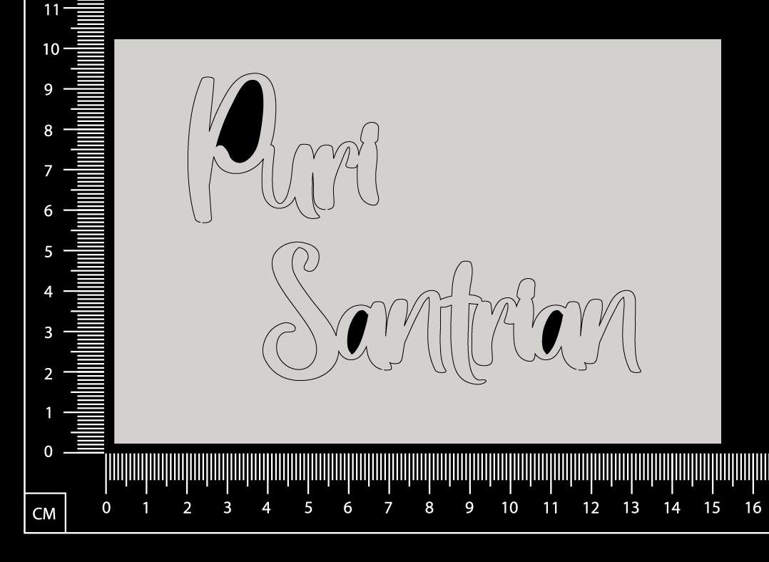 Puri Santrian - B - White Chipboard