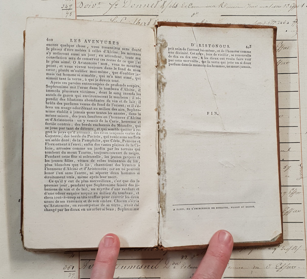 Authentic Antique 1700's French Book - QG