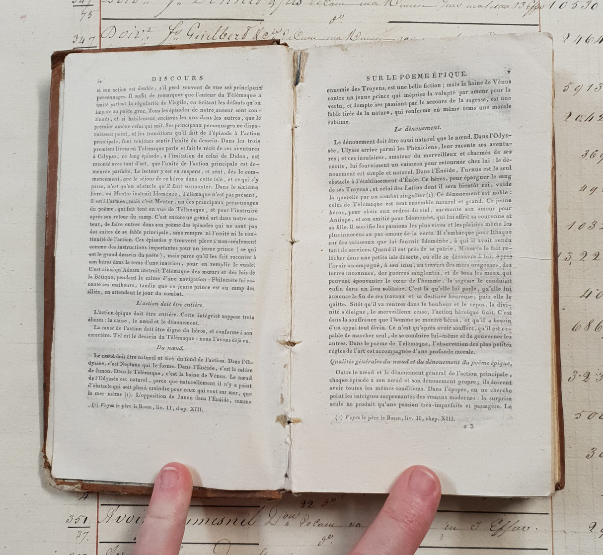 Authentic Antique 1700's French Book - QG