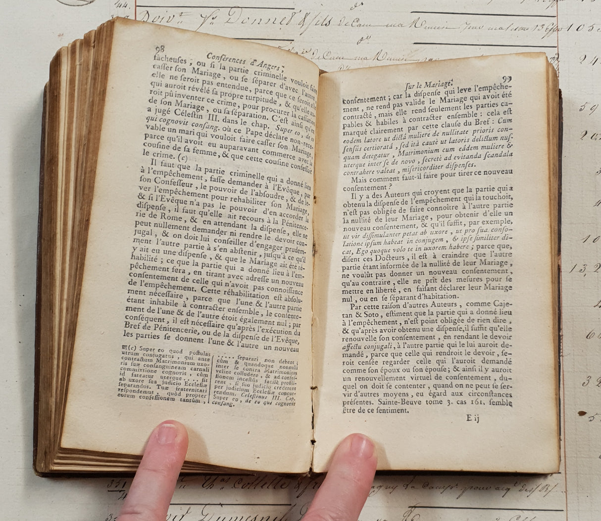 Authentic Antique 1799 French Book - QI