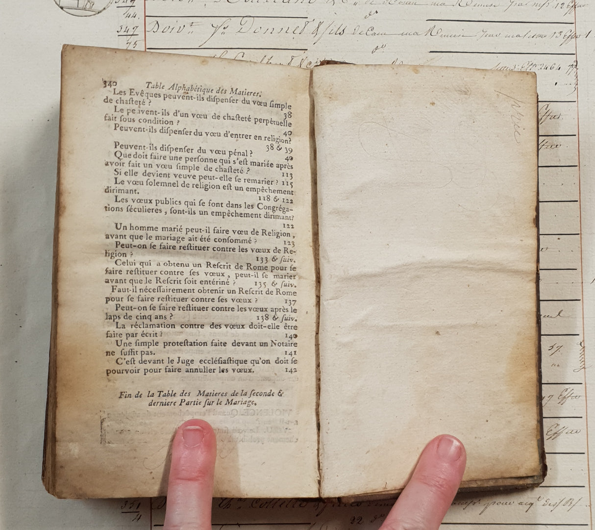 Authentic Antique 1799 French Book - QI