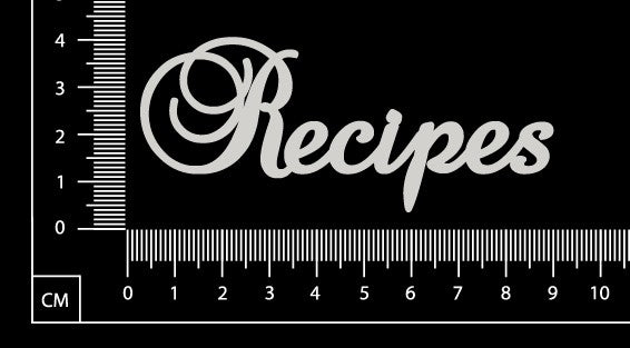 Elegant Word - Recipes - White Chipboard