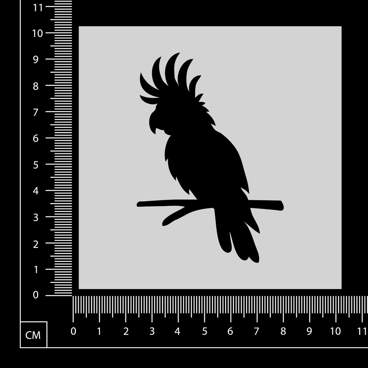 Cockatoo - A - Stencil - 100mm x 100mm