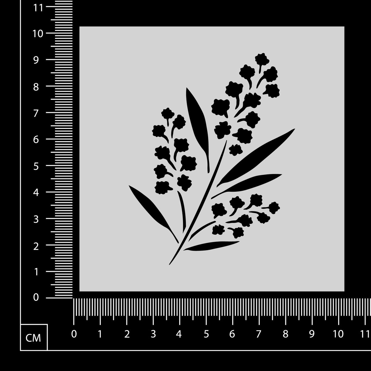 Wattle - A - Stencil - 100mm x 100mm
