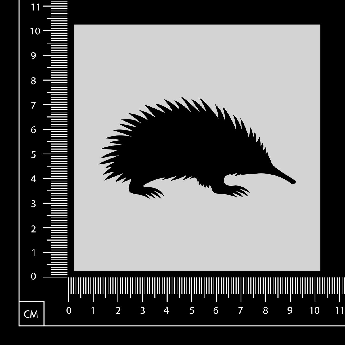 Echidna - A - Stencil - 100mm x 100mm