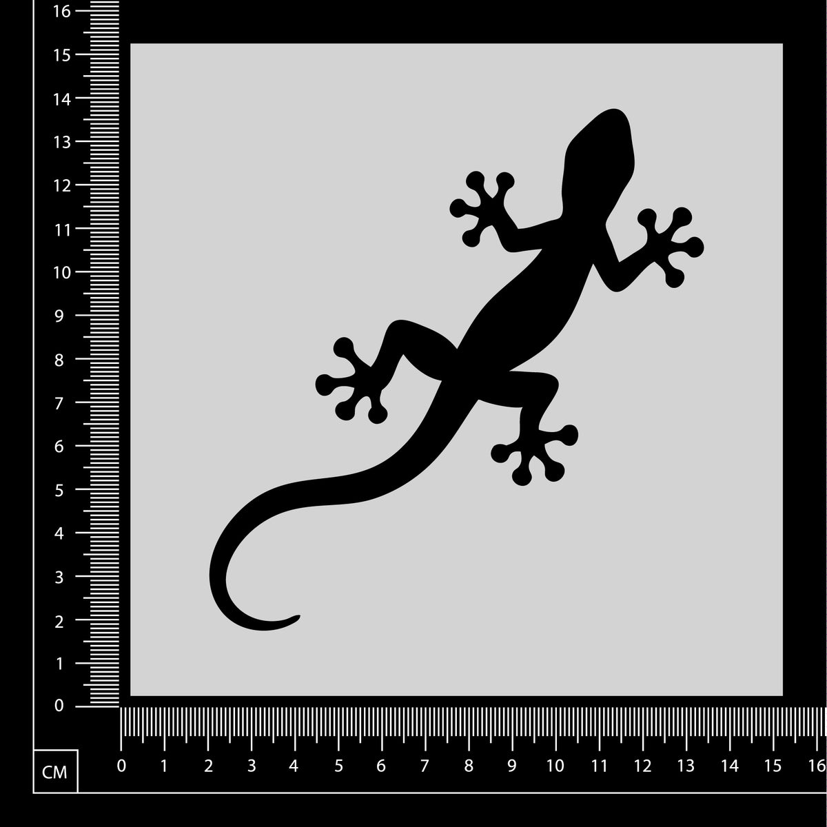 Gecko - A - Stencil - 150mm x 150mm