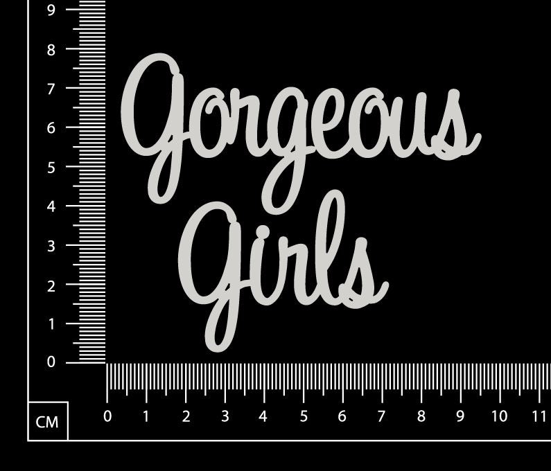 Sapphire Word - Gorgeous Girls - White Chipboard