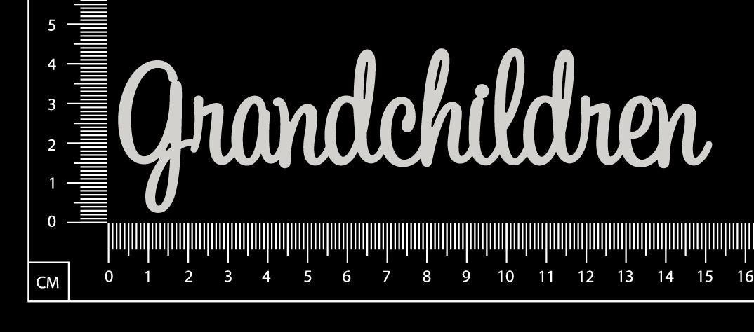 Sapphire Word - Grandchildren - White Chipboard