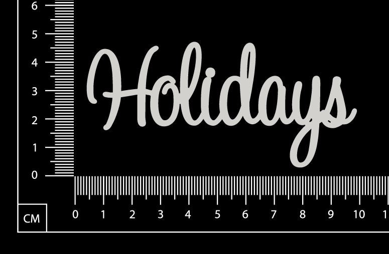 Sapphire Word - Holidays - White Chipboard