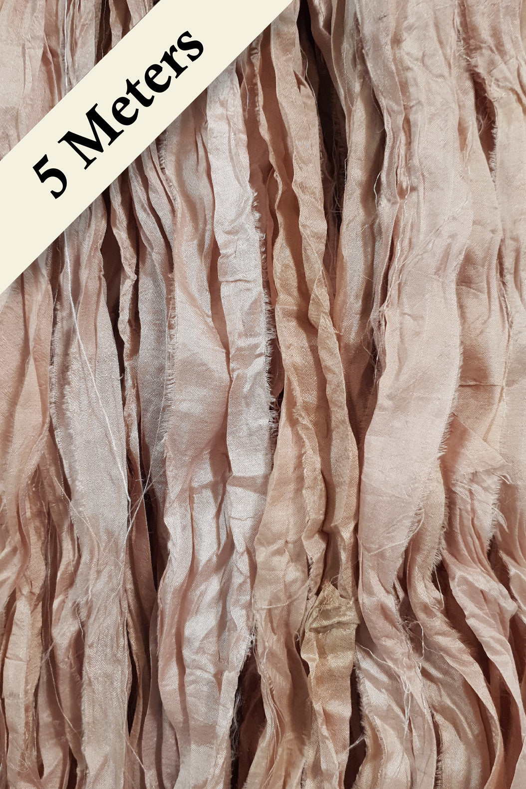 Reclaimed Sari Silk Ribbon - Blush - 5m Pack