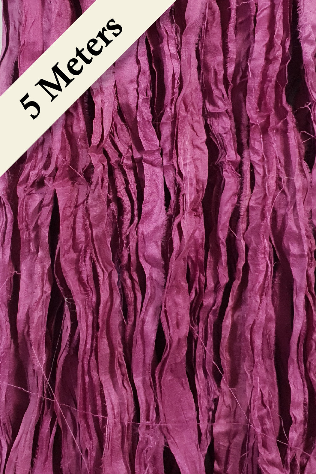 Reclaimed Sari Silk Ribbon - Boysenberry - 5m Pack