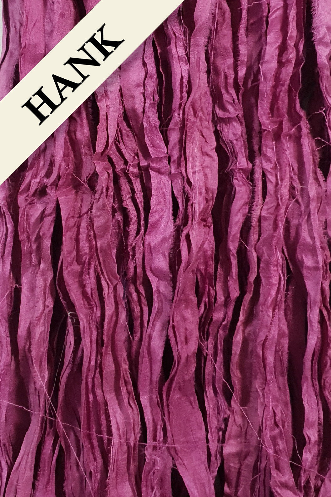 Reclaimed Sari Silk Ribbon - Boysenberry - Hank