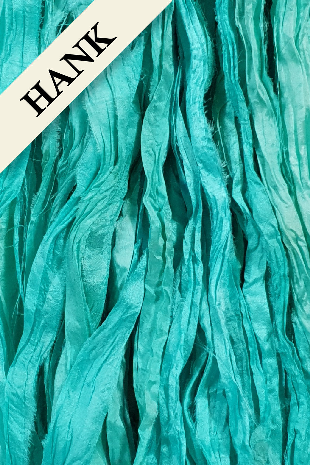 Reclaimed Sari Silk Ribbon - Caribbean - Hank