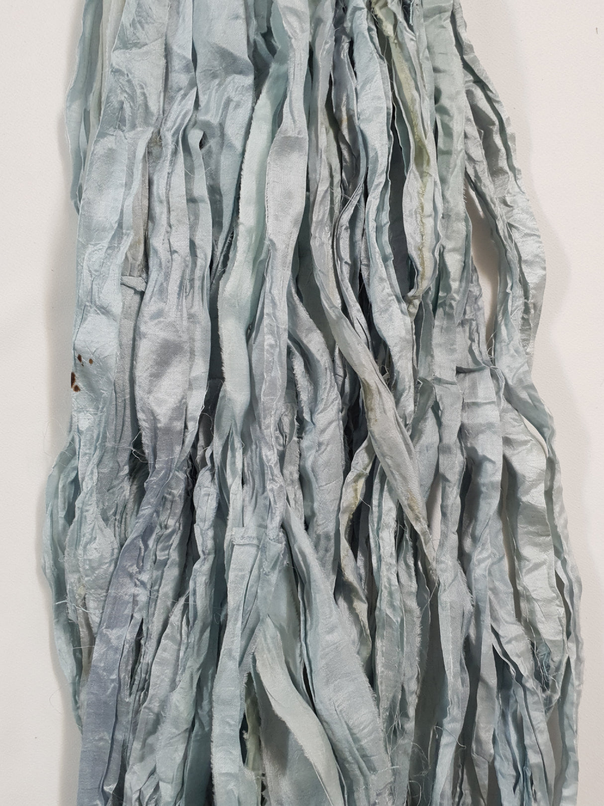 Reclaimed Sari Silk Ribbon - Jack Frost - Hank
