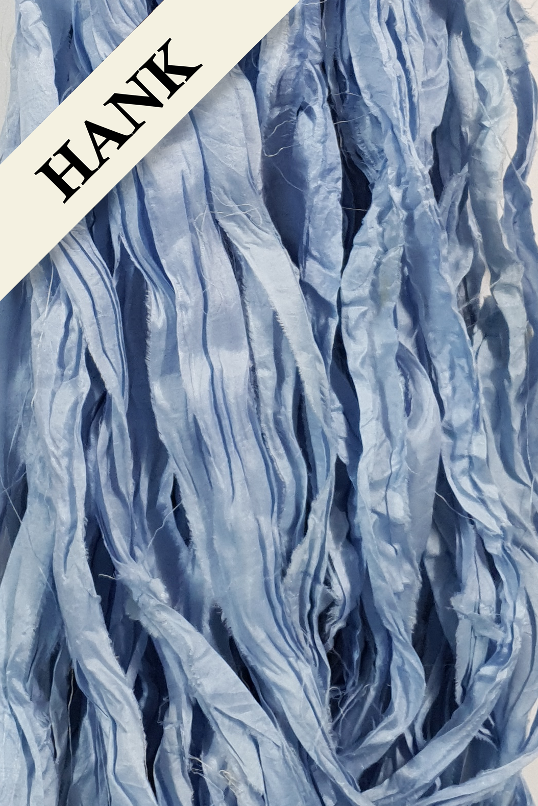 Reclaimed Sari Silk Ribbon - Moonlight - Hank
